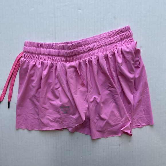 2 Luogongzi Womens Flowy Running Skorts Gym Yoga Activewear Shorts Pink / Blue S - Picture 5 of 13